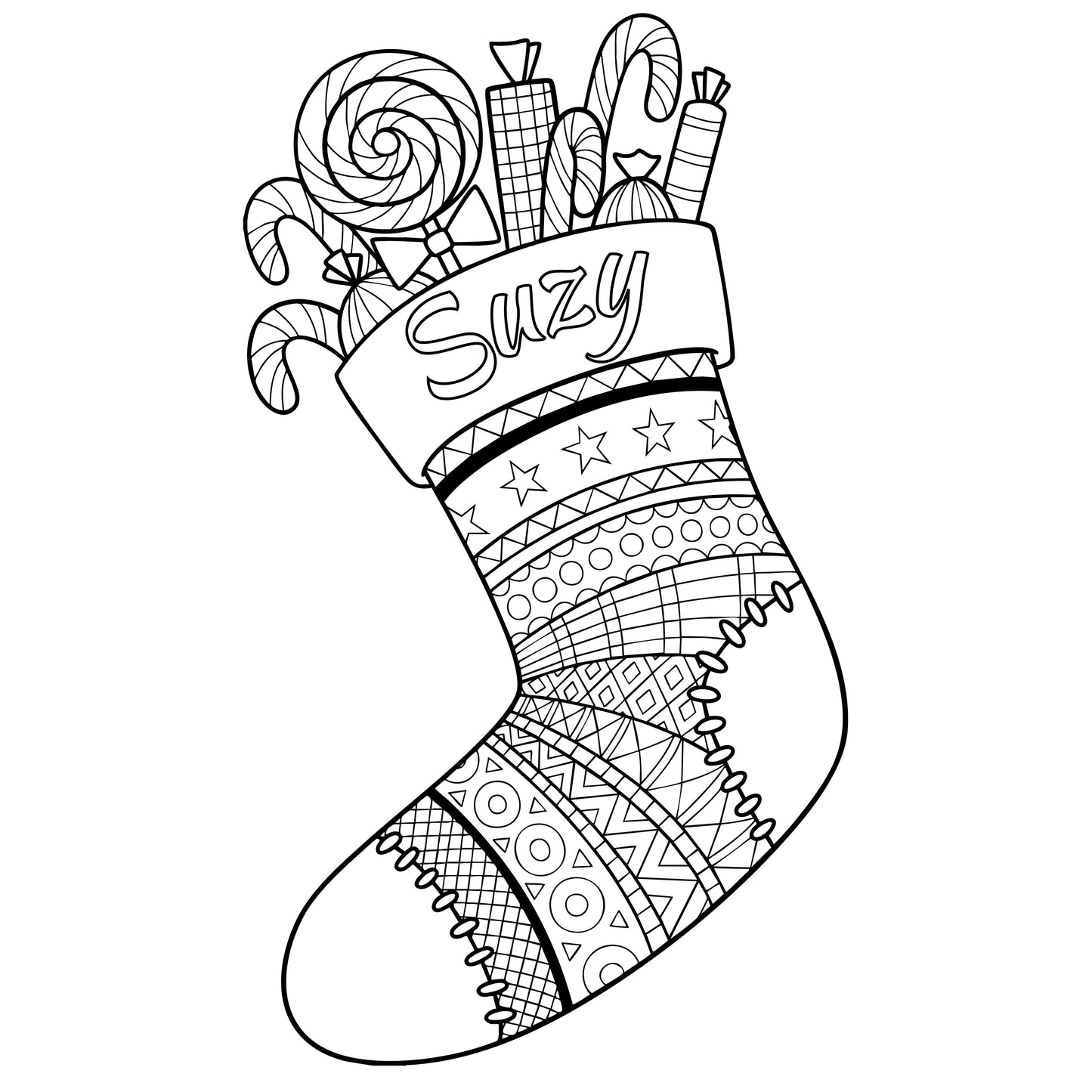 Custom Stocking Color Your Own