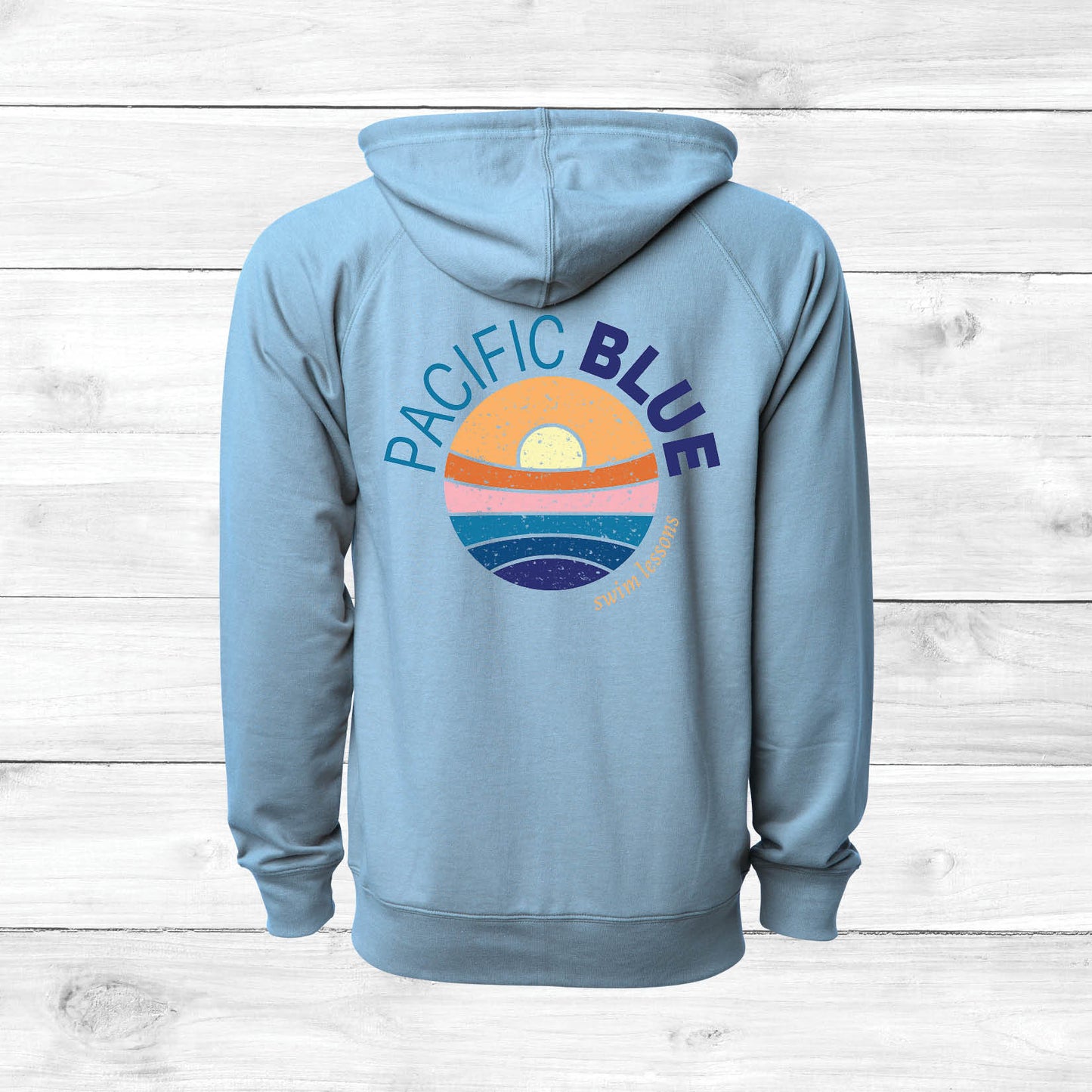 Pacific Blue Zip Hoodie