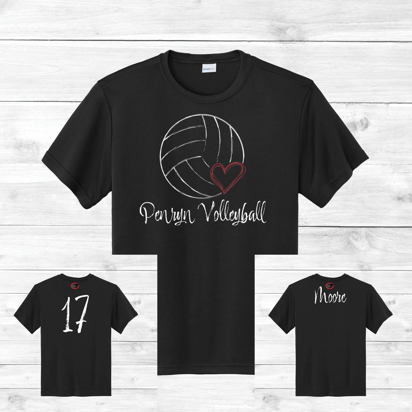 Girls Volleyball Sport Tek Custom Name OR Number