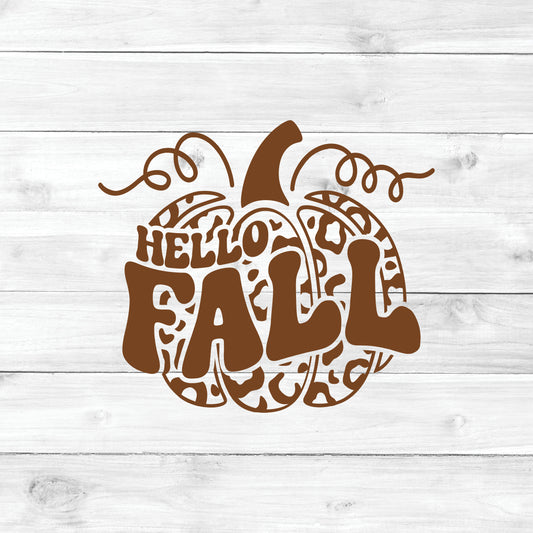 Hello Fall Pumpkin Shape Women's Boxy Tee