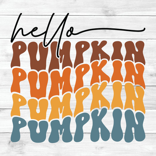 Hello Pumpkin Wavy Women's Boxy Tee