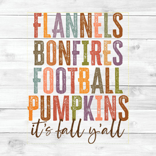Flannels Bonfires Football Pumpkins Women's Boxy Tee
