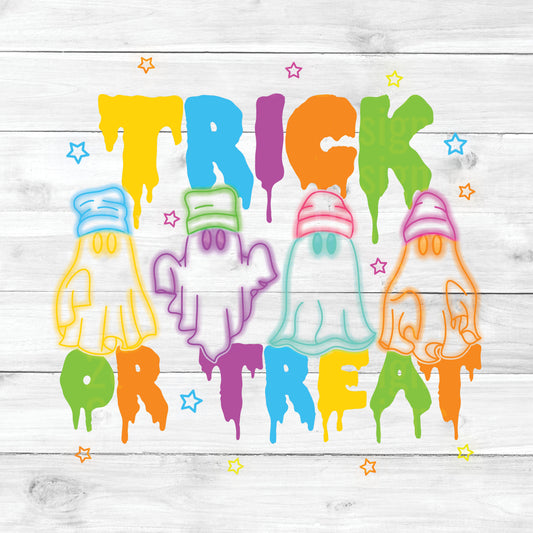 Neon Trick or Treat Unisex Tee