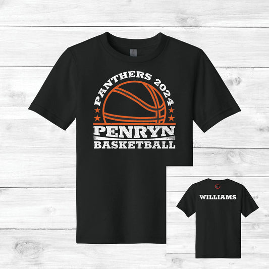 Boys Basketball Tee Custom Name (Youth)