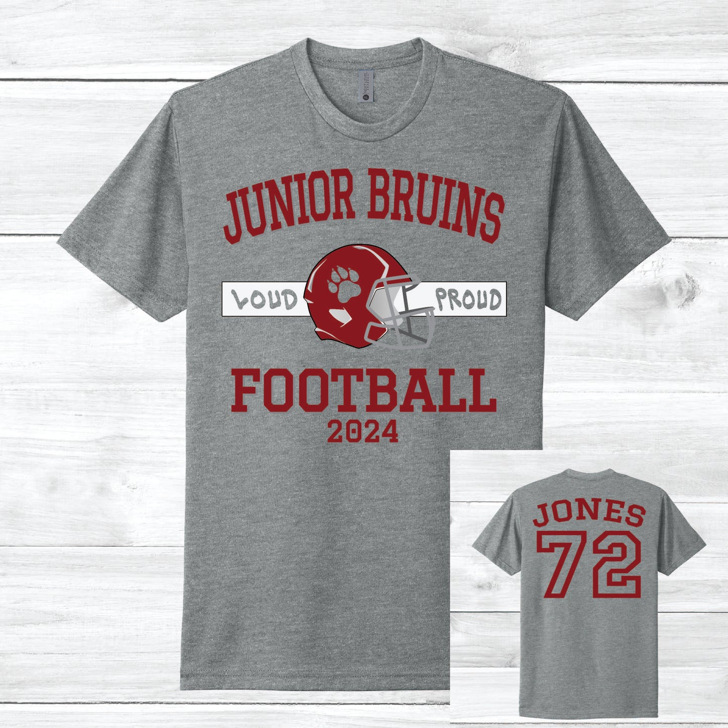 Jr. Bruins Tee Custom Name & Number (Adult)