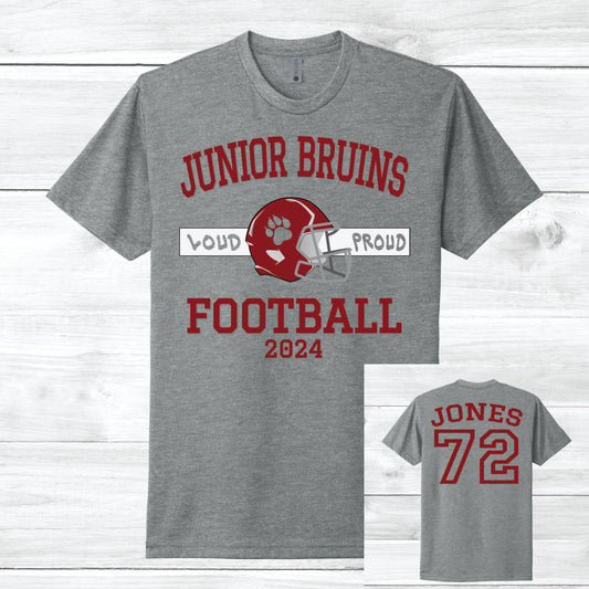 Jr. Bruins Tee Custom Name & Number (Adult)