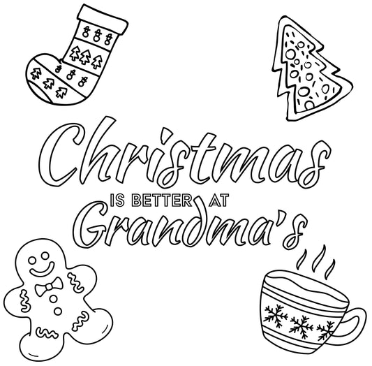 Custom Christmas at Grandma’s Color Your Own