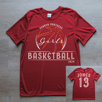 Girls Basketball Sport Tek Custom Name & Number (Youth)