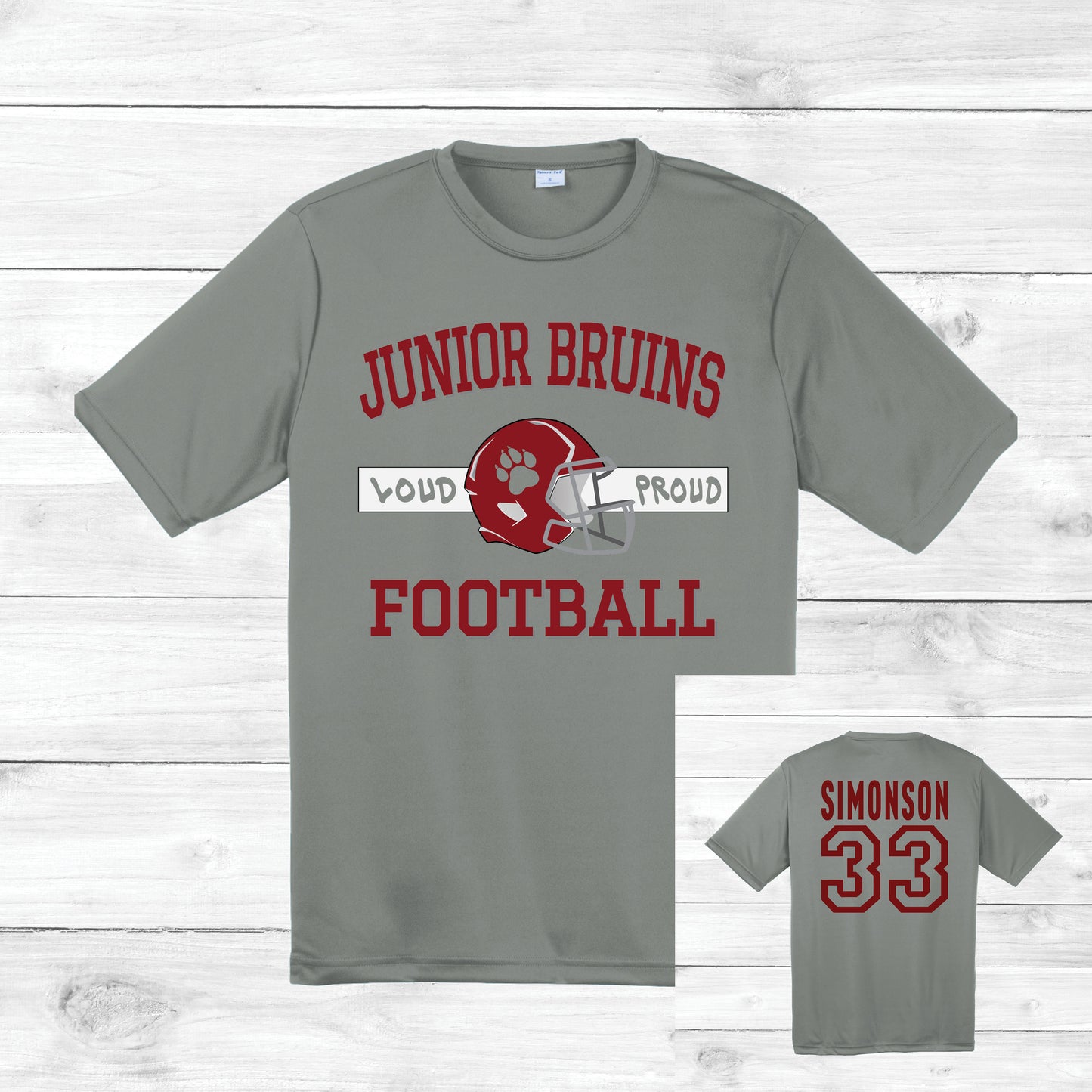 Jr. Bruins Sport Tek Custom Name & Number (Youth)