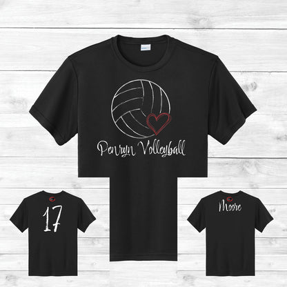 Girls Volleyball Sport Tek Custom Name OR Number