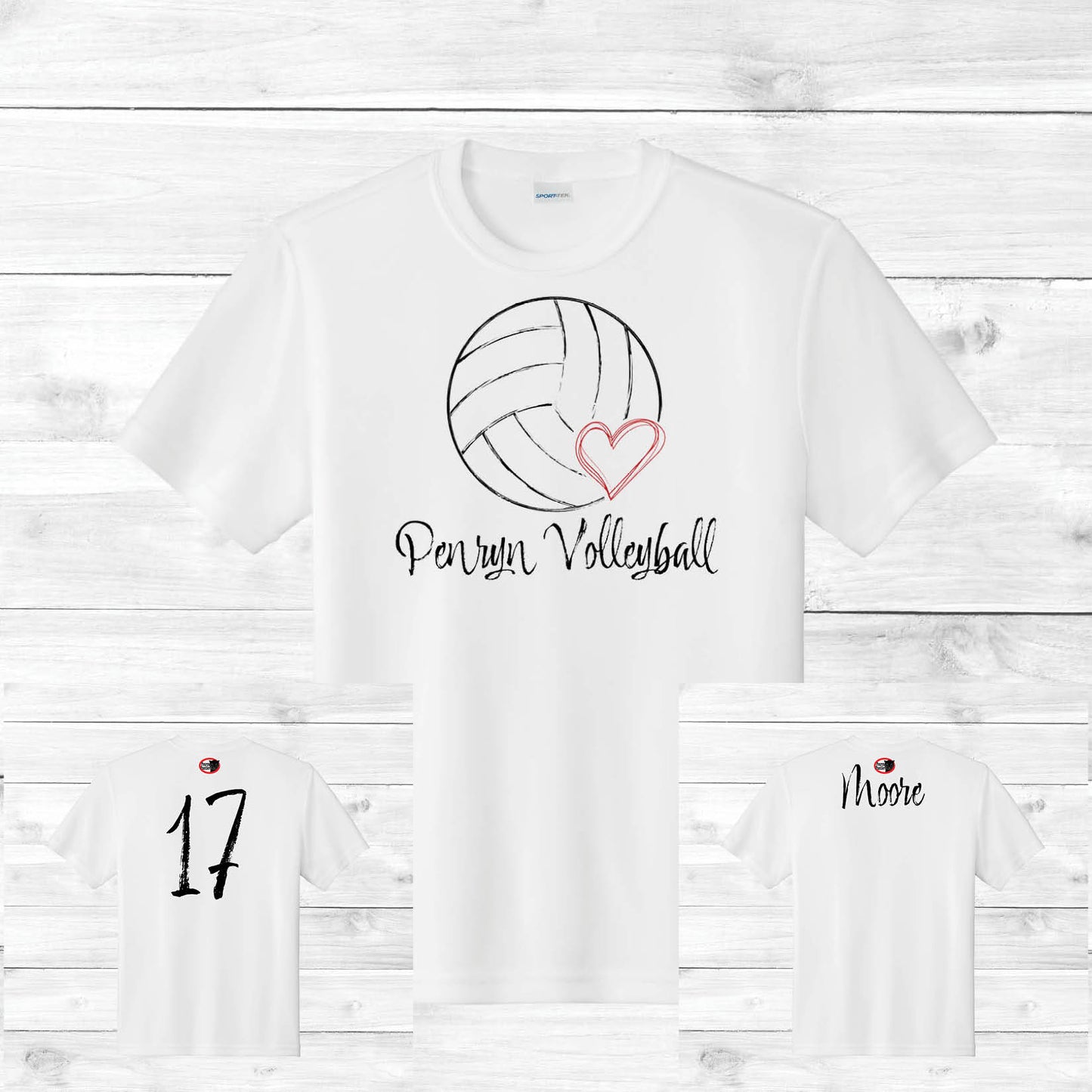 Girls Volleyball Sport Tek Custom Name OR Number