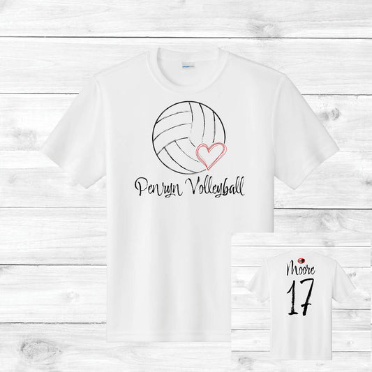 Girls Volleyball Sport Tek Custom Name AND Number