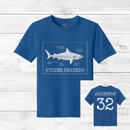Tiger Sharks Sport Tek Custom Name & Number (Youth)